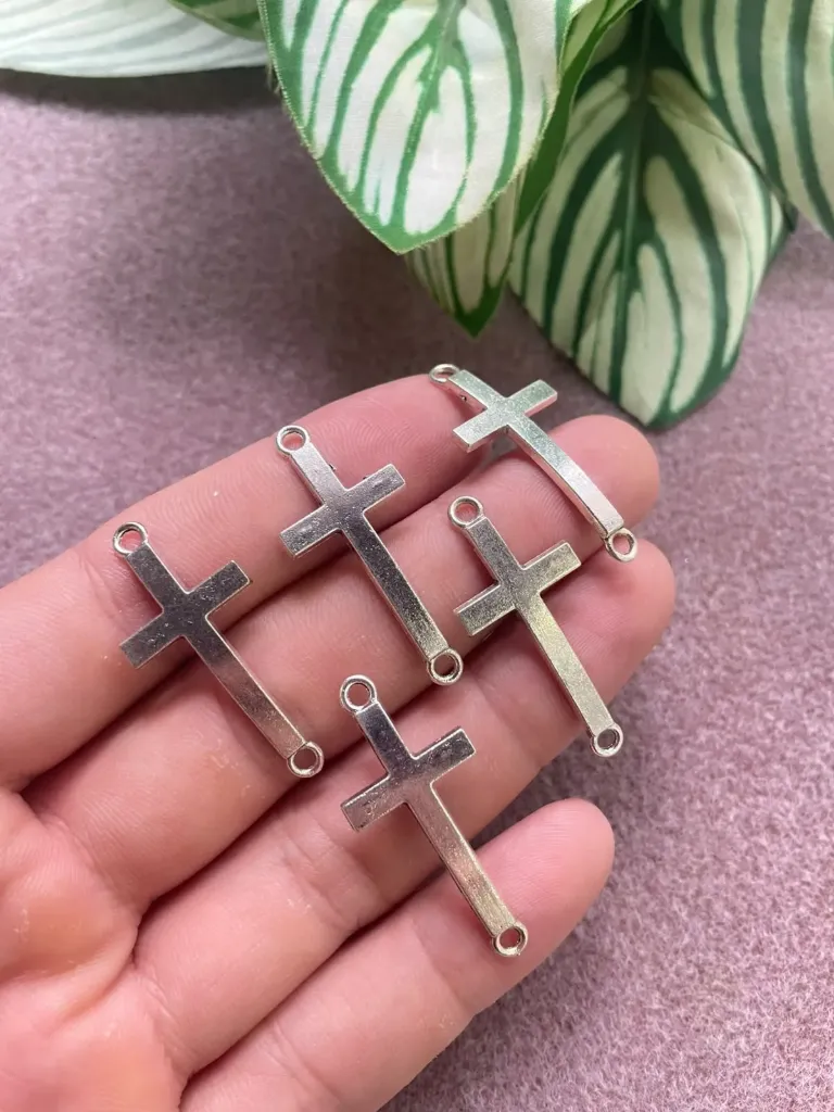 Enlace de cruz 04 pewter