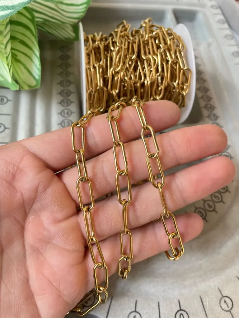 [PCGRAN] CADENA PAPER CLIP GRANDE 9X13.5MM ACERO