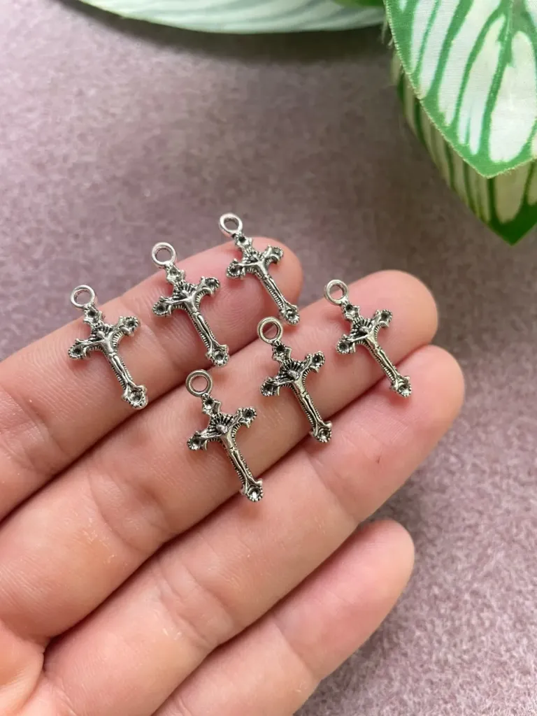 Dije de cruz 03 Pewter