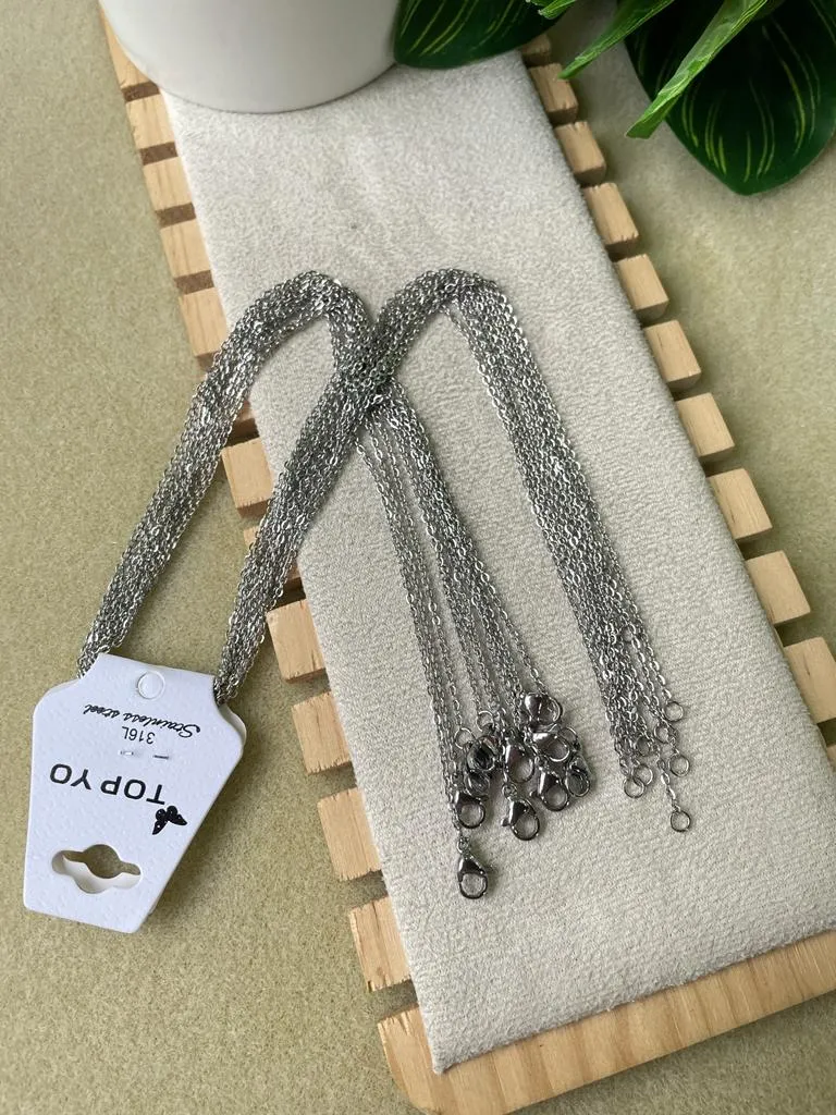 [CAP45] Cadena armada plateada 45cm