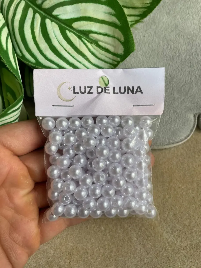 Bolsa de perlas acrilicas 8mm