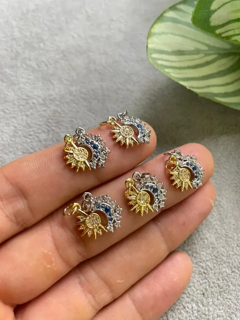 DIJE DE SOL Y LUNA MICROPAVE 02 (SET)