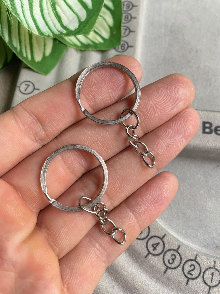 Argolla plateada para llavero